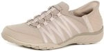 Skechers Damen Breathe Easy-Roll with Me Sneakers, Taupe Ripstop/Knit, 38 EU