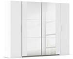 Rauch M&ouml;bel Kronach Kombischrank Schrank Kleiderschrank Weiss mit Spiegel, 4-t&uuml;rig,