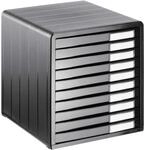 Rotho Timeless Schubladenbox / B&uuml;robox mit 10 Sch&uuml;ben, Kunststoff (PS) BPA-frei,