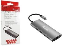 Equip 133490 USB-C 9-in-1-Multifunktionsadapter, HDMI 4K/60Hz, Gigabit LAN, USB 3.2