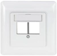 LogiLink NK4059 - Unterputzdose f?r 2 Keystone-Module, gerader Auslass,...