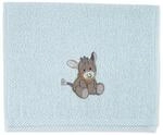 Sterntaler Kinderhandtuch Esel Emmi, Alter: ab 0 Monate, 50 x 30 cm, Hellblau