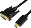 LogiLink CV0131 - DisplayPort (v1.2) auf DVI-D (24+1) Anschlusskabel für FULL...