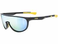 uvex Unisex Kinder, sportstyle 515 Sportbrille, black matt/mirror yellow, one...