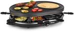 Tristar Raclette f&uuml;r bis zu 8 Personen &ndash; Grillplatte mit Cr&ecirc;pe-Forme und 8