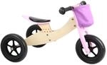 small foot Laufrad-Trike Maxi 2 in 1 Rosa aus Holz, Drei- und Laufrad, verstellbarer