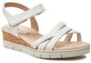 CAPRICE Damen Sandalen mit Absatz aus Leder mit Fußbett, Weiß (White Nappa),...