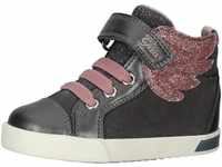 Geox B Kilwi Girl A Sneaker, DK Grey/LT Rose, 25 EU