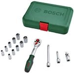 Bosch Ratschen / &frac14;"-Steckschl&uuml;sselsatz, 14-teilig (hochwertiger und...