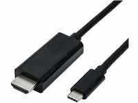 Roline USB-C® / HDMI Adapterkabel USB-C® Stecker, HDMI-A Stecker 5.00m Schwarz