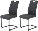 Hela Tische, 2er Set Britta Esszimmerstuhl, Schwingstuhl, Webstoff Mikrofaser,