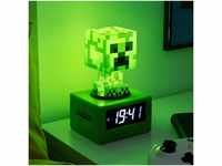 Paladone Minecraft Creeper Icon Wecker - Creeper Glow-Modus & Nachtlicht -
