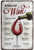 Nostalgic-Art Retro Blechschild, 20 x 30 cm, World of Wine – Geschenk-Idee...