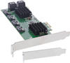 InLine® 76617K Schnittstellenkarte, 8X SATA 6Gb/s Controller, PCIe 2...