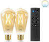 WiZ Tunable White Amber LED Lampe, Edison, E14, 50W, Vintage Design, dimmbar...