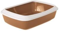 Katzenklo+Rand Iriz50 NO.braun 50x37x14cm