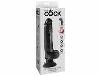 King Cock Penis-Vibrator mit Hoden schwarz