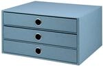 R&ouml;ssler SOHO 3er Schubladenbox A4 aus Papier | B&uuml;ro Organizer Schreibtisch