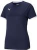 PUMA Teamliga Jersey W T-Shirt, Mehrfarbig (Peacoat WHI), L