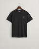 GANT Herren Logo Script SS T-Shirt, Black, Large