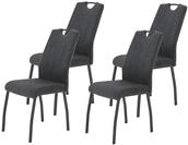 Hela Tische, 4er Set Esszimmerstuhl K&uuml;chenstuhl Elif, Stuhl, Webstoff
