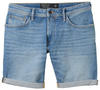 TOM TAILOR Denim Herren Regular Fit Jeans Bermuda Shorts, Used Light Stone Blue