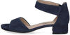 Caprice Damen Sandalen mit Absatz aus Leder mit Riemchen, Blau (Ocean Suede), 41