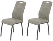 Hela Tische, 2er Set Esszimmerstuhl K&uuml;chenstuhl Elif, Stuhl, Mikrofaser