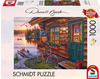 Schmidt Spiele 58531 Darrel Bush, Seehütte mit Fahrrad, 1000 Teile Puzzle, bunt