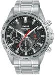 Lorus Herren Analog Quarz Uhr mit Edelstahl Armband,Silber