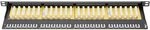 DIGITUS Patch Panel RJ-45 X 24 Schwarz RAL 9005 0.5U 48,3 cm 19" CAT 6 Class E
