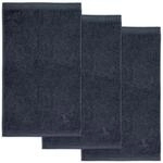 m&ouml;ve Superwuschel G&auml;stetuch 30 x 50 cm aus 100% Baumwolle, dark grey 3er Set