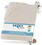 Setex - Feinbiber Bettlaken mit Gummizug kuschelig weich - Biber Spannbettlaken...