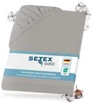 Setex - Feinbiber Bettlaken mit Gummizug kuschelig weich - Biber Spannbettlaken aus