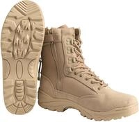 Normani Tactical Boot mit YKK-Zipper Farbe Khaki Gr&ouml;&szlig;e 41