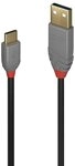 LINDY 36887 2m USB 2.0 Typ C an A Kabel, Anthra Line