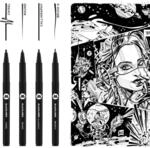 Molotow Blackliner Set 3 (4 Spezial Spitzen, Liner mit permanenter, dokumentenechter