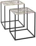 HAKU Beistelltische 2er Set Bronze schwarz Metall Couchtische klein - Ma&szlig;e: B...