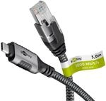 Goobay 70699 USB-C auf RJ45 Ethernet CAT 6 Kabel f&uuml;r stabile kabelgebundene
