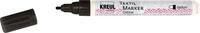 KREUL 92668 - Textil Marker Glitter medium Schwarz, halbdeckender Stoffmalstift mit