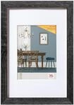 walther design Bilderrahmen dunkelgrau 50 x 60 cm mit Kunstglas und Passepartout