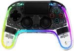 Snakebyte GAMEPAD RGB 4 - transparenter Wireless Controller f&uuml;r PlayStation 4,