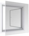 Windhager Insektenschutz Fenster Magnet, 100 x 120 cm, wei&szlig;, bohrfreie montage,