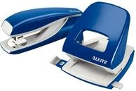 Leitz B&uuml;ro Heftger&auml;t und Locher-Set, F&uuml;r 30 Blatt, Ergonomische Design, Blau,