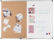Bi-Office Maya Kombitafel, Halb Magnetisches Whiteboard, Halb Kork-Pinnwand,
