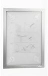 Durable Info-Rahmen Duraframe Wallpaper A4, Aufklappbar, silber, 484323