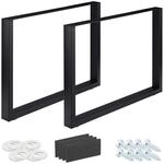 Relaxdays Tischkufen 2er Set, BxH: 100x72 cm, Metall Tischbeine Schreibtisch,