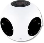 REV PowerGlobe, Steckdosenw&uuml;rfel, Steckdosenleiste rund mit Schalter, 1,4m, 3500W,