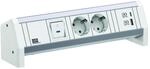 BACHMANN Desk 2xCEE7/3 1xSchalter 1xUSB A/C 22W GST18 RAL9010