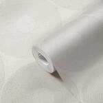 Livingwalls Tapete Vlies Kreise hellgrau silber Metallic Desert Lodge 38524-1